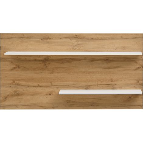 Wohnzimmer Wandpaneel CRISP-61 in Wotan Eiche Nb. mit Absetzungen in weiß, B/H/T: ca. 155/80/20 cm (1/3)