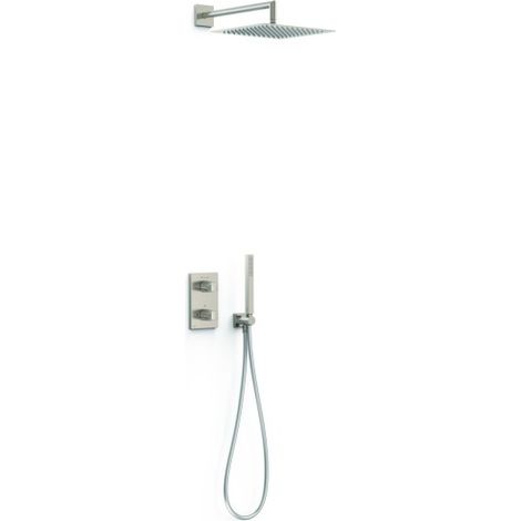 Kit robinet thermostatique encastré 2 voies pour douche Therm-box Acier - TRES 21135004AC
