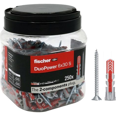 FISCHER TASSELLO DUOPOWER S 6X30 PROPACK 250 PZ- 1,0 confezione