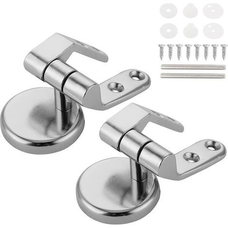 2 Pcs Charnières d'Abattant WC de Salle de Bain Fixations Remplacement WC Siège Charnière WC Fixations Pièces Détachées WC Pour Réparation Abattant (1/5)