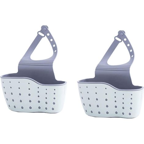Ensemble de 2 pièces pour rangement sous évier : porte-éponge, panier suspendu pour égouttoir, étagère d'égouttage, etc.-AquaForge (1/5)