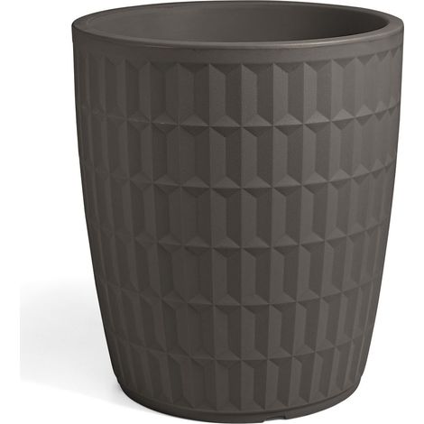 Vaso rotondo in resina "Tyle" 60 cm. Antracite