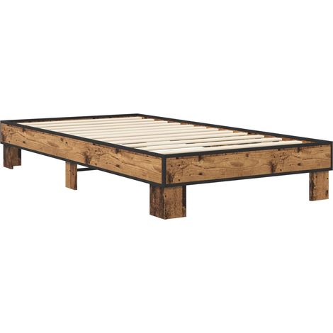 Maison Exclusive - Cadre de lit Bois ancien 80 x 200 cm Bois d'ingénierie (1/5)