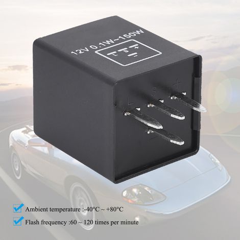 Relais clignotant LED automobile EP29 à 4 broches, en plastique étanche, résistant à la poussière et durable (400 heures de fonctionnement). (1/4)