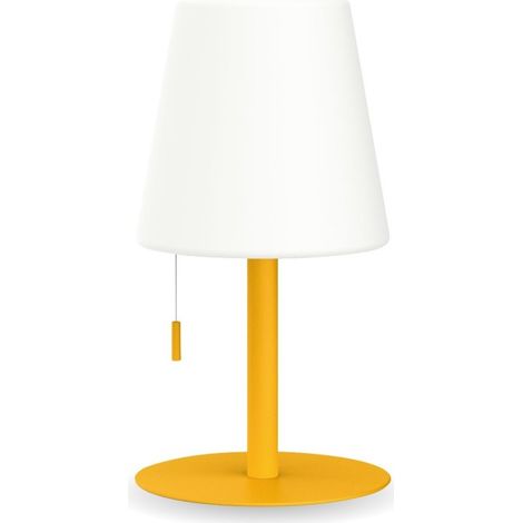 Lampara sobremesa cono amarillo acero 400l xanlite recargabl (1/5)
