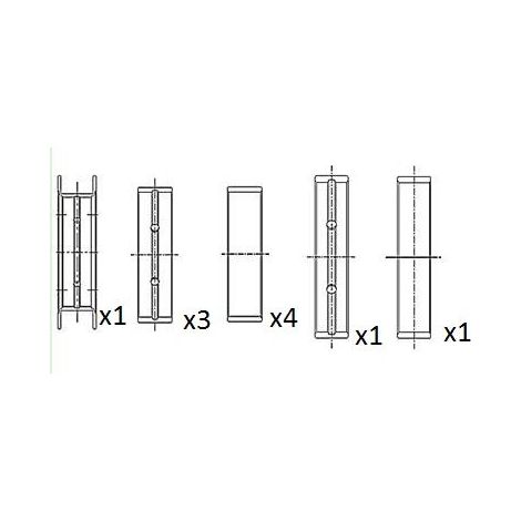 Coussinet de paliers de vilebrequin FAI AutoParts BM1020-STD CITROËN 1214454