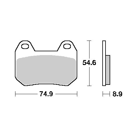 Pastillas de freno SBS KH304 Street Standard Cerámica Negra