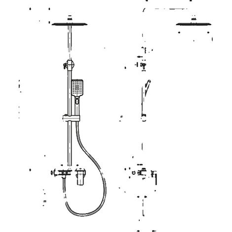 Panneau de douche Valvex ARS, cuivre satiné, 76 cm (1/2)