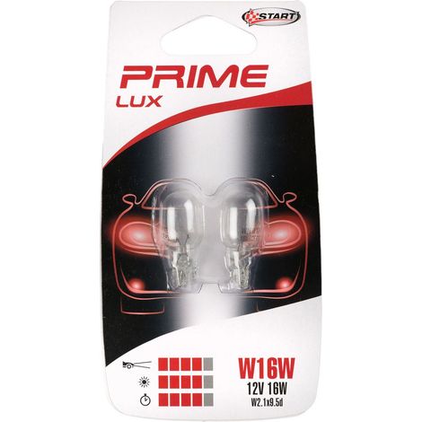 W16W Coppia di Lampadine in vetro per luci auto 12V 16W W2,1x9,5d (1/2)