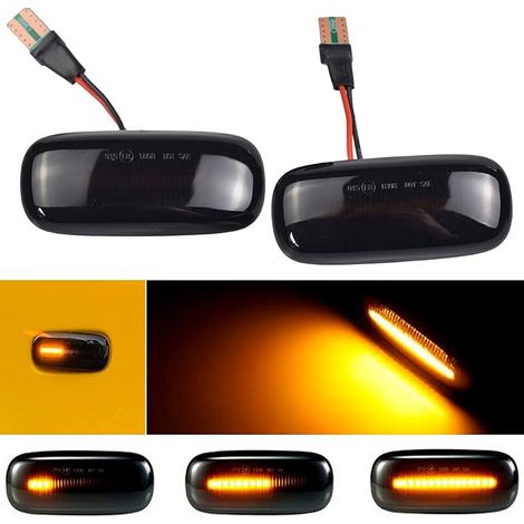 Clignotant latéral LED dynamique pour Audi A3 S3 8L 2000-2003 A8 D2 1999-2002 TT 8N 2000-2006(Feu jaune - noir fumé) (1/5)