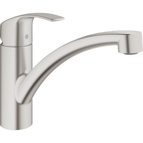 Mitigeur d’évier Eurosmart bec plat supersteel (1/4)