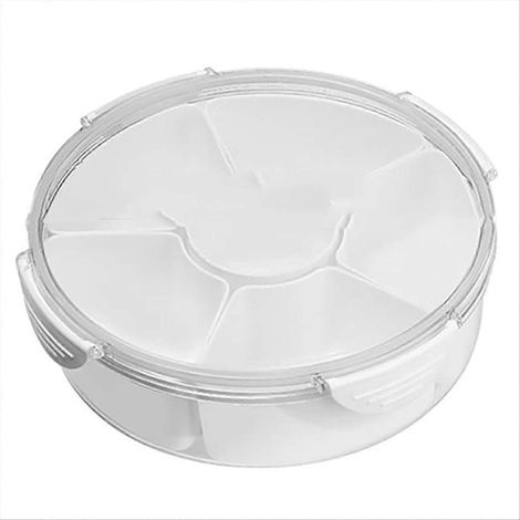 Plateau à légumes avec couvercle - Boîte à goûter à 6 compartiments (1/5)