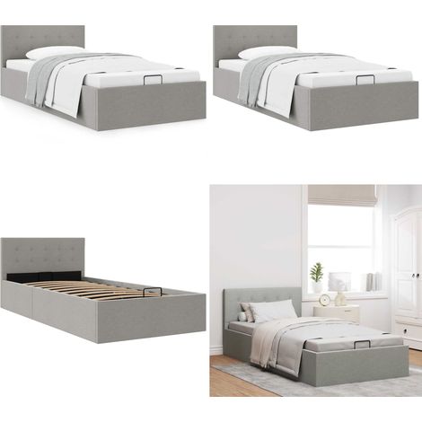 Cadre de lit à rangement hydraulique sans matelas 90x200 cm - Lit Plateforme - Lit Double - Lit Simple - Cadre De Lit - Rangement Sous Lit - Home & Living