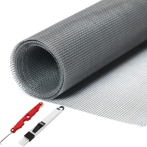 Moustiquaire au mètre, 250 x 120 cm, filet anti-insectes pour fenêtre, protection contre moustiques et nuisibles, toile coupe-libre, écran de fenêtre résistant, vendu par mètre, idéal pour portes et f (1/4)