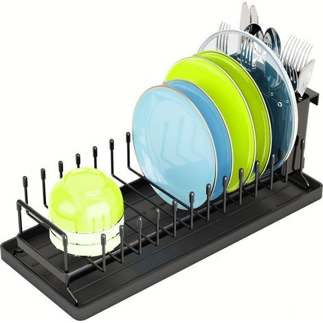 Organisateur Cuisine, Rangement Couvercle Casserole, Porte-casseroles Support de Rangement pour Couvercle de Casserole, Plaques de Cuisson, Ustensiles de Cuisines(Noir) (1/5)