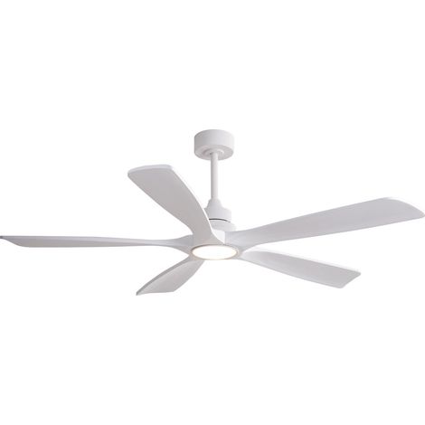 Ventilateur de plafond 42 pouces blanc à 3 pales en bois, moteur DC réversible silencieux, LED 3CCT à intensité variable, télécommande sans fil CHICFURN (1/5)