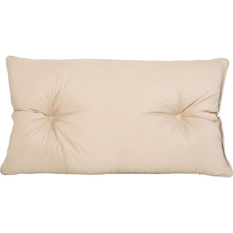 Gardenista - Coussins d'extérieur pour meubles en rotin, coussins touffetés résistants à l'eau avec rembourrage en mousse de miettes - Pierre (coussins de dossier) (70x40cm) (1/5)