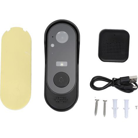HD-Video-Türklingel, Gegensprechfunktion, Nachtsicht, wasserdicht (IP65), Smartphone-Ansicht, kabellose Kamera, kompatibel mit der Tuya-App (1/5)
