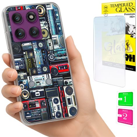 Custodia per Motorola Edge 60 Pro, cover posteriore con foto e vetro 9H. (1/5)