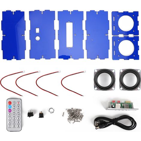 Kit DIY Enceinte Bluetooth Mini Amplificateur 3W avec Télécommande et Pack MP3 - Son Stéréo Haute Qualité (1/5)