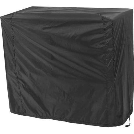 Housse Barbecue Noir, Couverture de Gril Anti-l'eau/Anti-l'humidité Protection Poussière Eau Résistant au Vent pour Barbecue Extérieur Jardin Patio Grill (145x61x117cm)