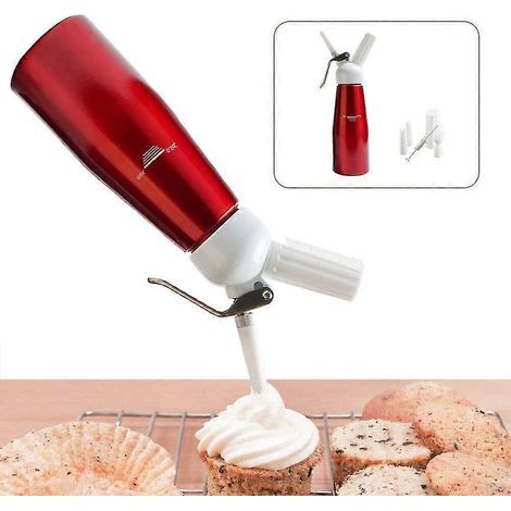 Siphon à crème chantilly 500 ml en aluminium usage quotidien (1/4)
