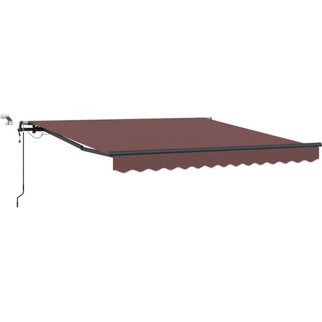 Maison Exclusive - Markise Automatisch mit LEDs Braun 300x250 cm