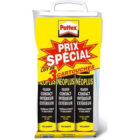 Kontaktkleber Neopren Néoplus Packung mit 3 Kartuschen à 345 g - Pattex