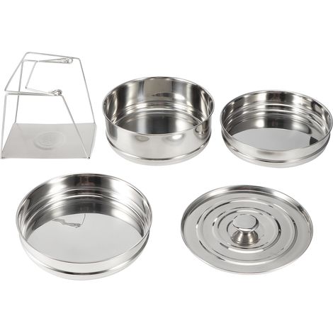 Marmite Vapeur Inox 3 Étages Empilable pour Cuisson à la Vapeur - Accessoire de Cuisson (1/5)