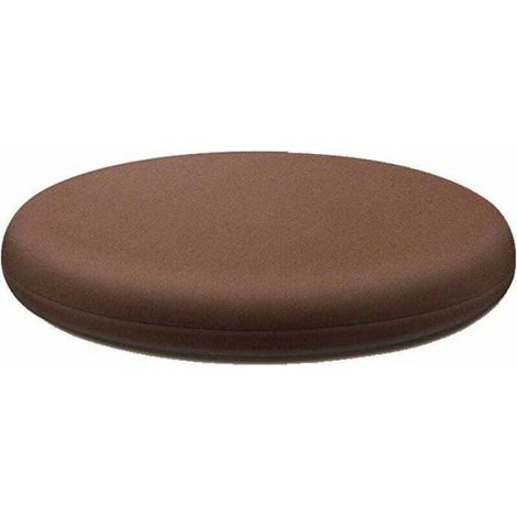 Galette de chaise ronde - ZOR® - 40 cm - Déhoussable - Lavable - 4 cm épais - Mousse à mémoire de forme - Brun (1/4)