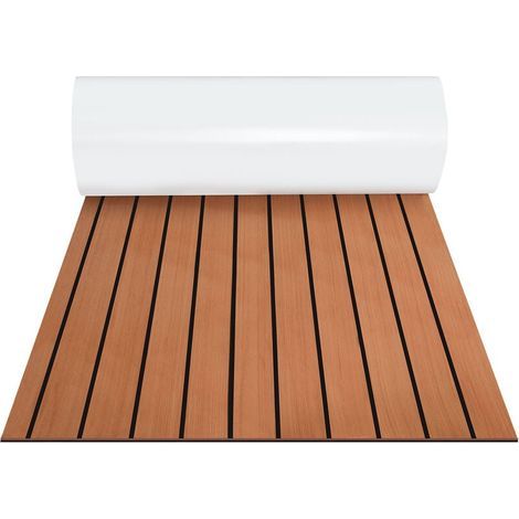 EVA-Schaumstoff-Bodenmatte, Teakdeckmatte für Yachten, selbstklebende braune Bodenmatte 240 x 60 cm (1/5)