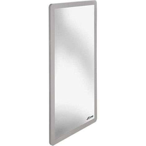 Miroir Mural Bois, Gris Clair, 2,2 x 110 x 55 cm, 110 x 55 x 2,2 cm (1/2)