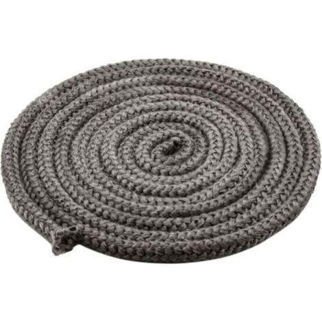 Joint haute température Cordon de porte de four pour joint de cheminée, 10 mm x 4 m, corde en fibre de verre ignifuge pour poêle, cheminée, four, chaudière, résistante à 450-550 ℃, noir (1/4)