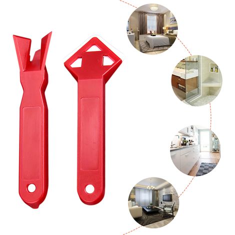 Kit de 2 outils pour enlever le mastic, grattoir, moules, nettoyant pour sols et carrelage, mini outils faits main (1/5)