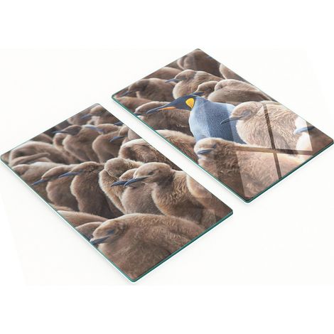 Tablas de vidrio decorativas multifuncionales para cocina con dise帽o de ping眉inos, 2x30x52 cm.