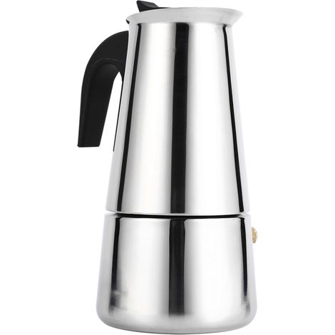 1 cafetière moka, acier inoxydable, 300 ml, pour cuisinière électrique/à gaz/induction (modèles ≥300 ml), usage domestique et bureau (1/5)