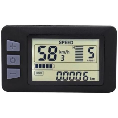 Panneau d'affichage LCD P3H pour vélo électrique 24V 36V 48V 60V avec câble étanche 6 broches pour vélo et scooter électrique
