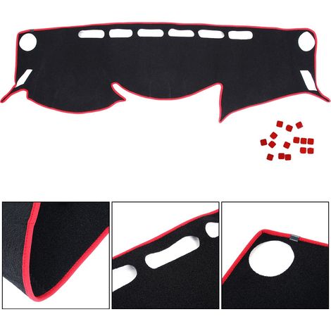 Tapis de tableau de bord anti-éblouissement pour Terra 2018, moquette pare-soleil, protection habitacle, non réfléchissant, noir, universel (1/5)
