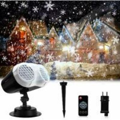 SABIR Projecteur Noel Exterieur LED Binoculaire Projecteur Snowfall Effet Flocon de Neige IP65 Etanche Lampe Projection avec Telecommande Decoration Noel Interieur pour New Year Jardin Yard (1/5)