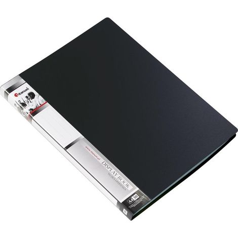 Cartella di presentazione A4 con 30 tasche, colore nero