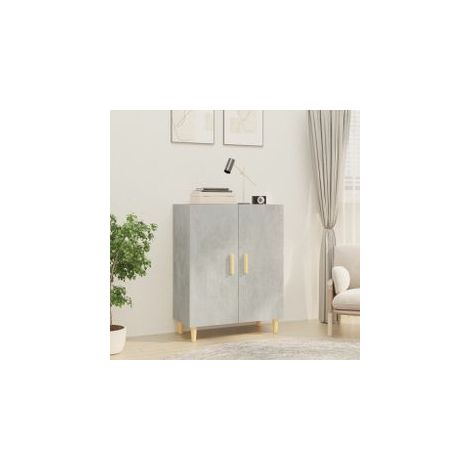 Buffet Gris béton 70x34x90 Bois d'ingénierie (1/5)