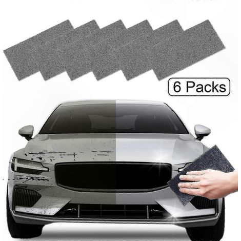 Chiffon de polissage microfibre, lot de 6 lingettes nano scintillantes pour restauration et detailing de surface automobile. (1/4)