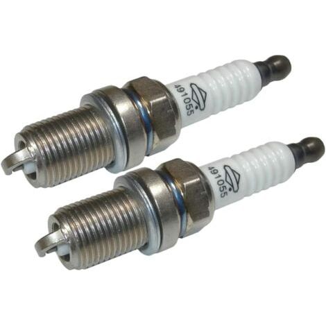 2-Piece Garden Tool Accessory Set: Replacement Spark Plugs for Briggs & Stratton 491055S (1/2)