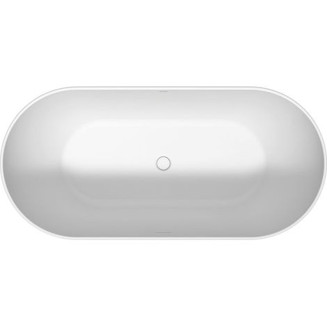 Duravit DuraKanto Badewanne 510x590x1180mm, 292l, Weiß glänzend, Oval, Freistehend, 2 Rückenschrägen Nahtlose Acrylverkleidung (1/5)