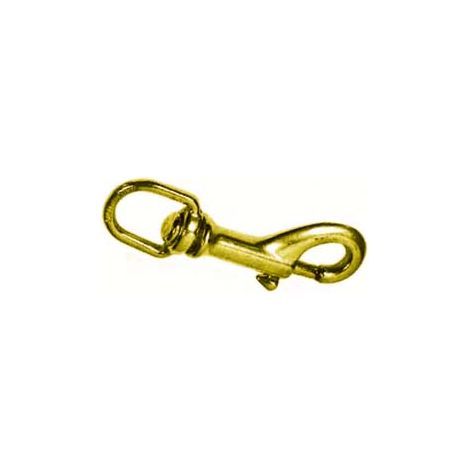 Moschettoni Redine Lungo con Girello in Ottone Lucido 65 mm 5 Pezzi