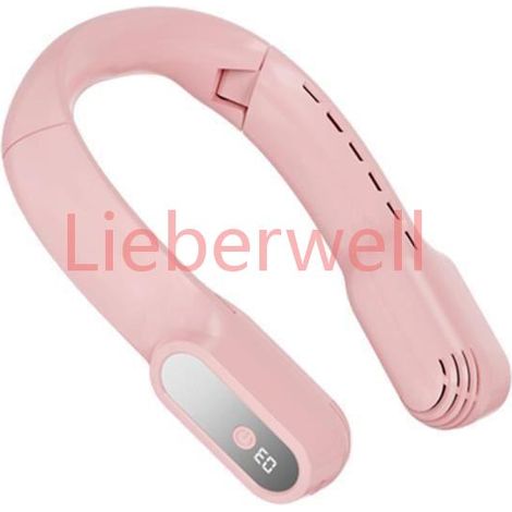 Ventilateur cou rose pliable silencieux avec affichage digital , Fraîcheur portable et discrète (1/4)