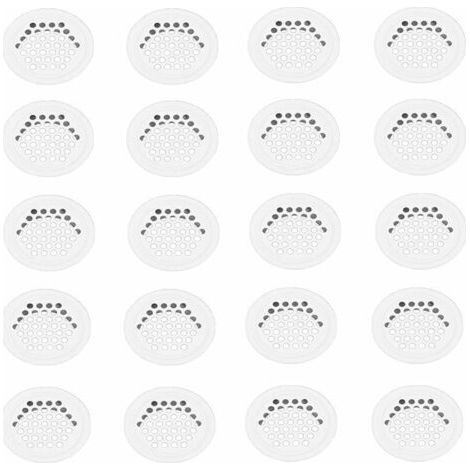 Ahlsen – 20-teiliges Lüftungsgitter-Set – 35 mm rundes, weißes Edelstahlgitter – Für Küchen und Möbel – 42 mm Außendurchmesser – 10 mm Höhe (1/5)