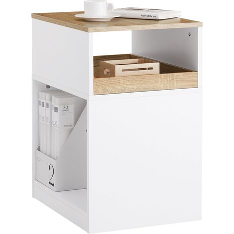 SoBuy ASK08-WN Armario de Oficina con Soporte para Impresora 40 x 50 x 65 cm (1/5)