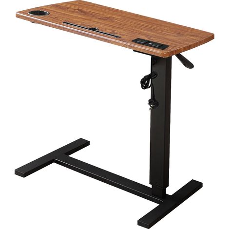 Standing Desk Height Adjustable Stand Folding Laptop Table Shelf Electric USB