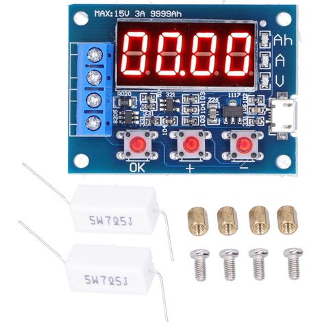 Testeur de Décharge LED pour Batteries Lithium 18650 12V, Moniteur de Capacité DC 4.5‑6V (1/5)